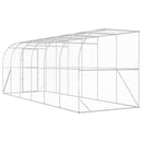 Hønsehus Mod Væg Sølv 600 x 150 x 215 cm Galvaniseret stål