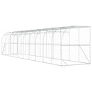 Hønsehus Mod Væg Sølv 600 x 150 x 215 cm Galvaniseret stål