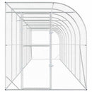 Hønsehus Mod Væg Sølv 600 x 150 x 215 cm Galvaniseret stål
