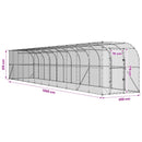Hønsehus Mod Væg Sølv 600 x 150 x 215 cm Galvaniseret stål