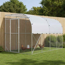 Hønsehus Mod Væg Sølv 600 x 150 x 215 cm Galvaniseret stål