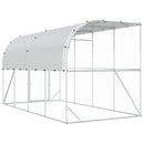 Hønsehus Mod Væg Sølv 600 x 150 x 215 cm Galvaniseret stål