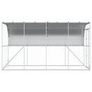 Hønsehus Mod Væg Sølv 600 x 150 x 215 cm Galvaniseret stål
