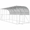 Hønsehus Mod Væg Sølv 600 x 150 x 215 cm Galvaniseret stål