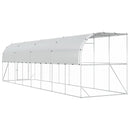 Hønsehus Mod Væg Sølv 600 x 150 x 215 cm Galvaniseret stål
