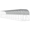 Hønsehus Mod Væg Sølv 600 x 150 x 215 cm Galvaniseret stål