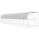 Hønsehus Mod Væg Sølv 600 x 150 x 215 cm Galvaniseret stål