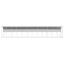 Hønsehus Mod Væg Sølv 600 x 150 x 215 cm Galvaniseret stål