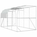 Hønsehus Mod Væg Sølv 400 x 200 x 215 cm Galvaniseret stål