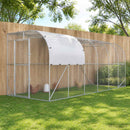 Hønsehus Mod Væg Sølv 600 x 200 x 215 cm Galvaniseret stål