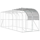 Hønsehus Mod Væg Sølv 600 x 200 x 215 cm Galvaniseret stål