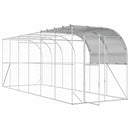 Hønsehus Mod Væg Sølv 600 x 200 x 215 cm Galvaniseret stål