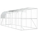 Hønsehus Mod Væg Sølv 600 x 200 x 215 cm Galvaniseret stål