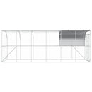 Hønsehus Mod Væg Sølv 600 x 200 x 215 cm Galvaniseret stål