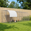 Hønsehus Mod Væg Sølv 800 x 200 x 215 cm Galvaniseret stål