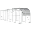 Hønsehus Mod Væg Sølv 800 x 200 x 215 cm Galvaniseret stål