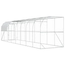 Hønsehus Mod Væg Sølv 800 x 200 x 215 cm Galvaniseret stål