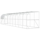 Hønsehus Mod Væg Sølv 1000 x 200 x 215 cm Galvaniseret stål