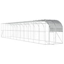 Hønsehus Mod Væg Sølv 1200 x 200 x 215 cm Galvaniseret stål