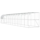 Hønsehus Mod Væg Sølv 1200 x 200 x 215 cm Galvaniseret stål