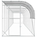 Hønsehus Mod Væg Sølv 1200 x 200 x 215 cm Galvaniseret stål