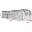 Hønsehus Mod Væg Sølv 1200 x 200 x 215 cm Galvaniseret stål