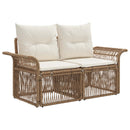 Havesofa Sæt 7 stk. 7-Antal sæder Beige polyrattan