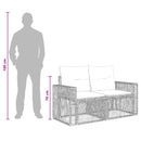 Havesofa Sæt 7 stk. 7-Antal sæder Grå og Mørkegrå polyrattan