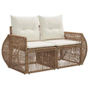 Havesofa Sæt 7 stk. 7-Antal sæder Beige og cremehvid polyrattan