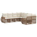 Havesofa Sæt 8 stk. 8-Antal sæder Beige polyrattan