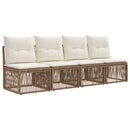 Havesofa Sæt 8 stk. 8-Antal sæder Beige polyrattan
