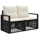Havesofa Sæt 7 stk. 7-Antal sæder Sort polyrattan