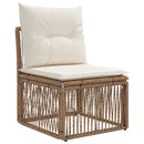Havesofa Sæt 7 stk. 7-Antal sæder Beige polyrattan