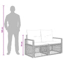 Havesofa Sæt 7 stk. 7-Antal sæder Grå polyrattan