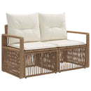 Havesofa Sæt 7 stk. 7-Antal sæder Beige polyrattan