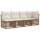 Havesofa Sæt 7 stk. 7-Antal sæder Beige polyrattan