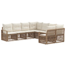 Havesofa Sæt 8 stk. 8-Antal sæder Beige polyrattan