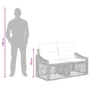 Havesofa Sæt 6 stk. 6-Antal sæder Grå polyrattan