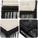 Havesofa Sæt 13 stk. Sort polyrattan