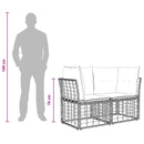 Udendørs sofagruppe med pude 6 pcs Sort Polyester