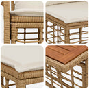 Havesofa Sæt 12 stk. Naturlig og Creme Hvid polyrattan