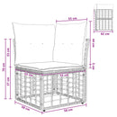 Havesofa Sæt 12 stk. Naturlig og Creme Hvid polyrattan