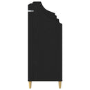 Mediehylle Sæt 3 stk. Sort eg 212 x 46 x 112 cm Konstrueret træ