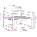 Udendørs Mellem Sofa Naturfarvet