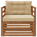 Udendørs sofa Soli Akacietræ og polyester Naturlig og Beige