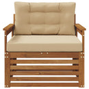 Udendørs sofa Soli Akacietræ og polyester Naturlig og Beige