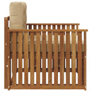 Udendørs sofa Soli Akacietræ og polyester Naturlig og Beige