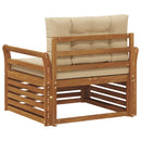 Udendørs sofa Soli Akacietræ og polyester Naturlig og Beige