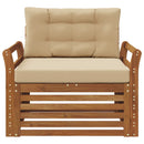 Udendørs sofa Soli Akacietræ og polyester Naturlig og Beige