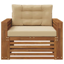Udendørs sofa Soli Akacietræ og polyester Naturlig og Beige